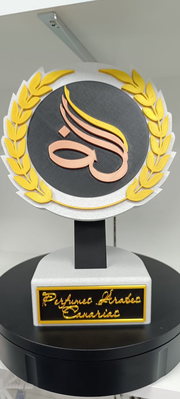 Trofeo personalizado impreso en 3D